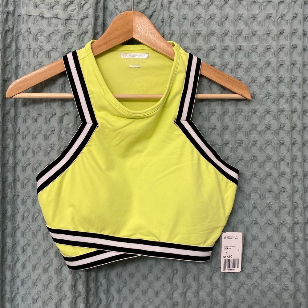 NWT Forever 21 neon padded sports bra